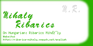 mihaly ribarics business card